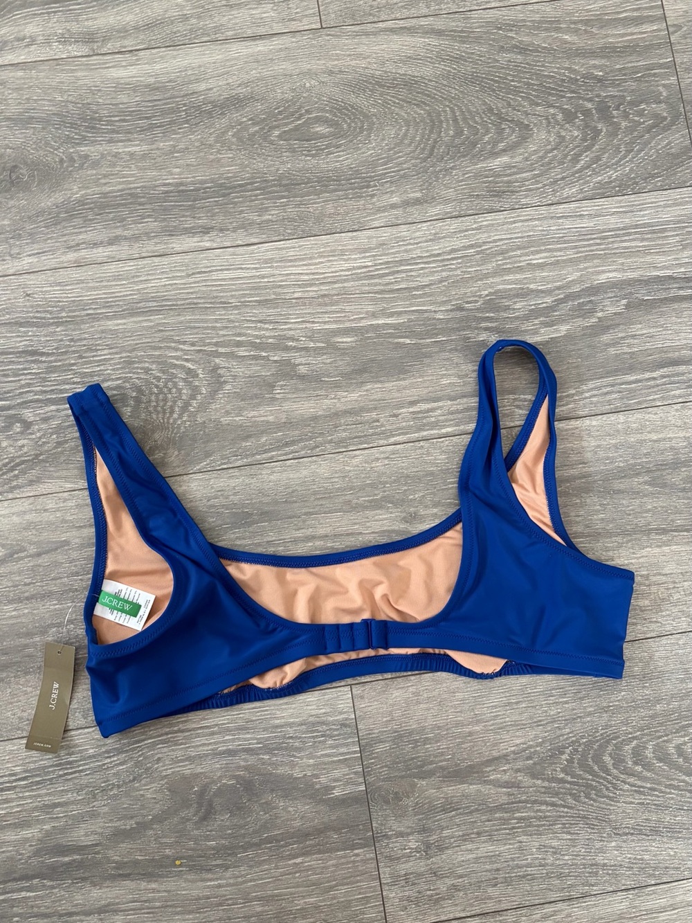 J. Crew Cobalt Blue Scoop Bikini Top - Picture 2 of 4